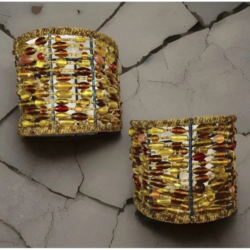 Set of 2 PIER ONE Wall Sconces Boho Decor 4